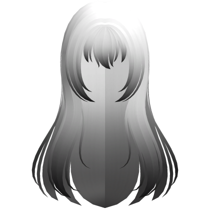 white ombre sharp shoujo anime straight hair