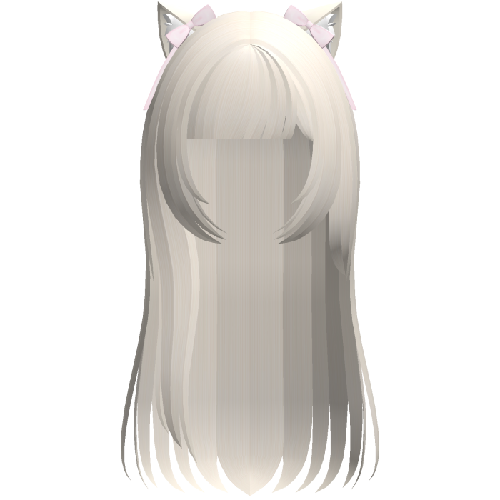 neko cat cute long hair in light blonde