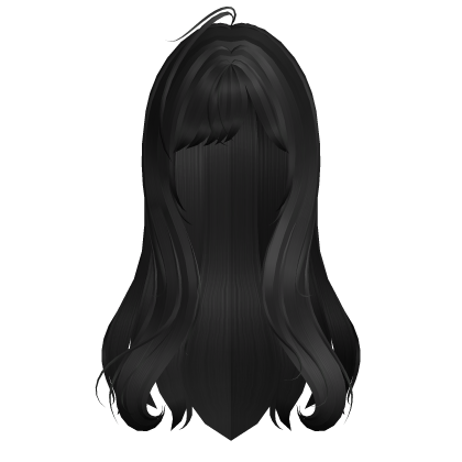 Black Long Cute Anime Hair Roblox item