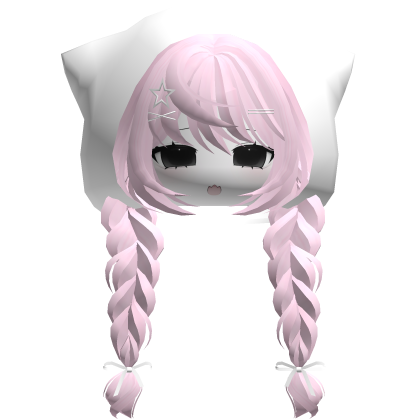 emo moe keri hair w anime girl face white pink