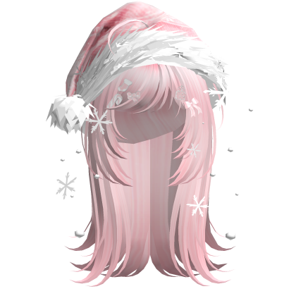 Cute Christmas Straight Hair (Light Pink) Roblox item