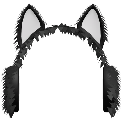 Fluffy Earmuffs with Cat Ears (Black)