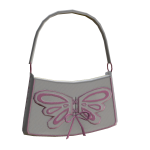 Cute butterfly pink and white bag y2k