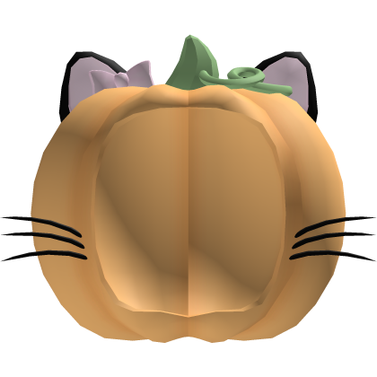 Cutesy Adorable Kitty Pumpkin Hood in Black