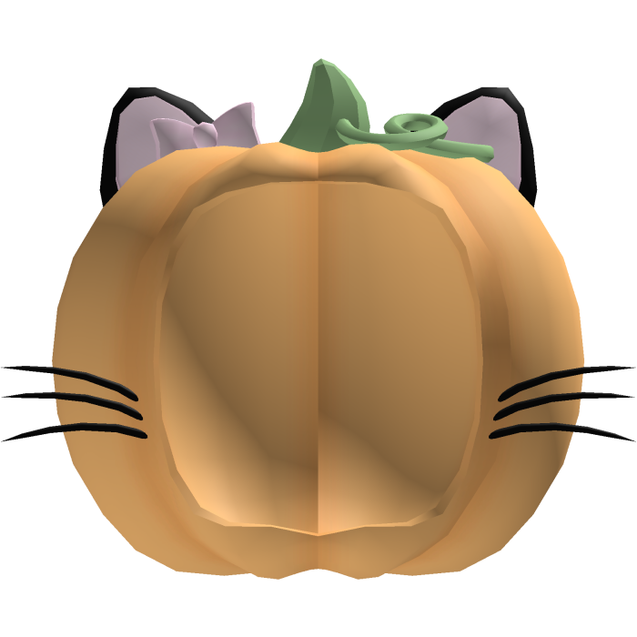 Cutesy Adorable Kitty Pumpkin Hood in Black