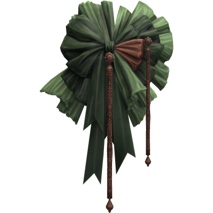 Green & Brown Lace Bow Headpiece Roblox item