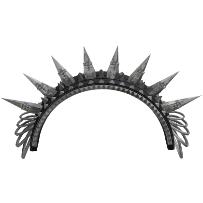 Gothic Emo Spiked Headband Cross Black Silver Roblox item