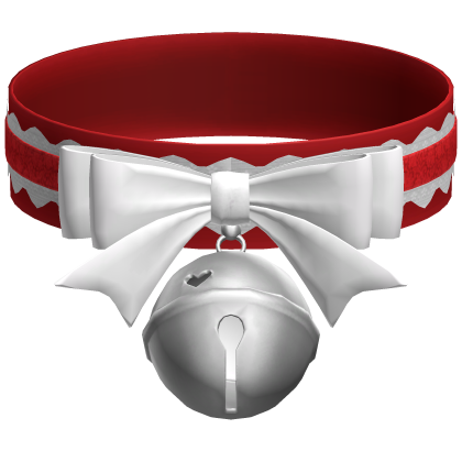Red Ruffled Choker Kawaii Giant Bell Collar 3.0