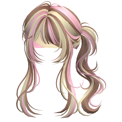 Messy Vamp Cyber Wolfcut Ponytail Neapolitan Roblox item