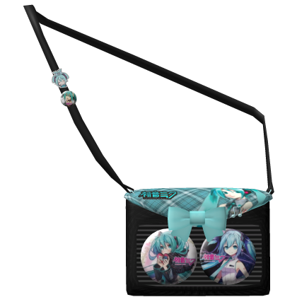 1.0(៸៸᳐⦁⩊⦁៸៸᳐ )੭ cute blue plaid miku pinbag