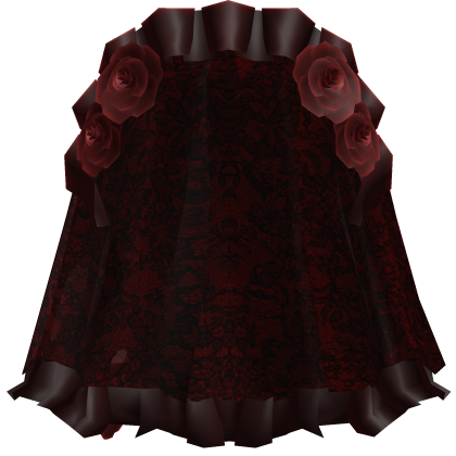Red Victorian Gothic Veil w Roses Roblox item