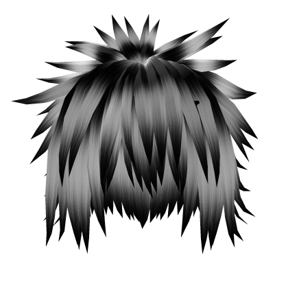 Messy Spiky Emo Black & White Hair Roblox item