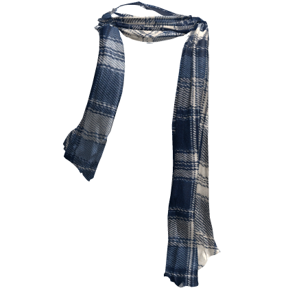 Cozy Winter Christmas Autumn Scarf in Blue White