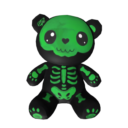 Kawaii skeleton plush green  Roblox item