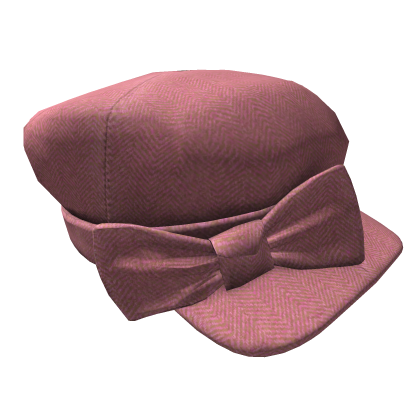 Pink Wool Herringbone Newsboy Cap Roblox item