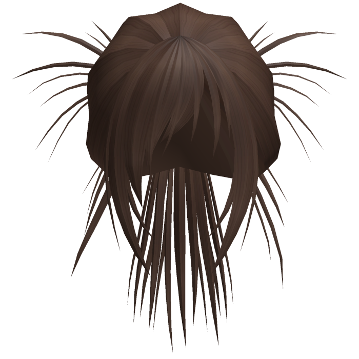 Anime Spiky High Bun w/ Side Bangs (Brown)