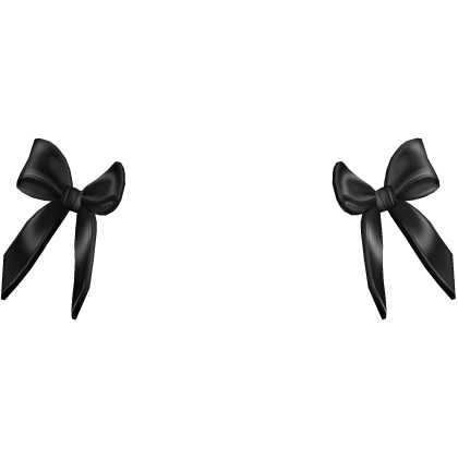 Two Cute Hair Ribbons In Black Roblox item