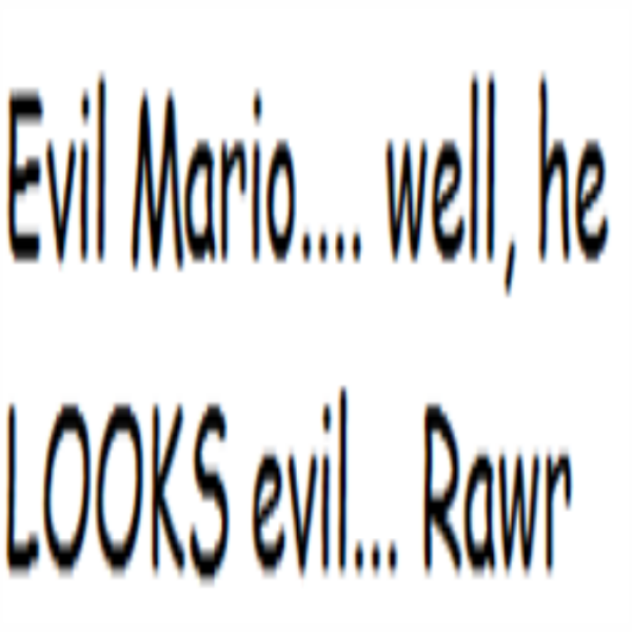 Evil Mario Roblox decal