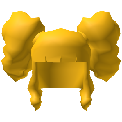Low Poly Fluffy Twintails Noob Yellow Roblox item