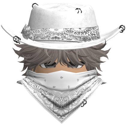 Gothic Cowboy Bandit w/ Neckscarf & Cowboy Hat
