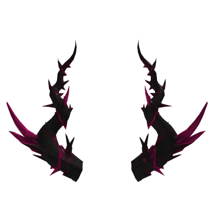Dark Magenta Crystal Demon Horns Gothic Roblox item