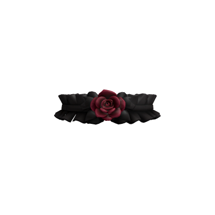 Crimson halloween rose choker Roblox item