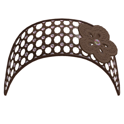 Brown crochet flower headband