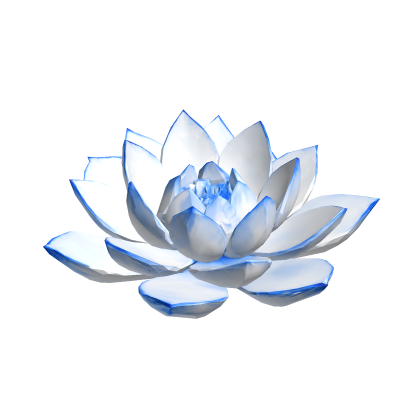 蓮の花 light blue lotus flower hairpiece Roblox item