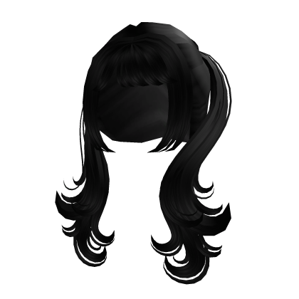 ꒰ 𖹭 ꒱ Swirly cute black lovely twintails Roblox item