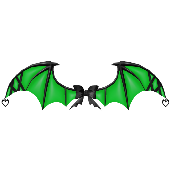 Bat Imp Ribbon Lace Wings - Monster Green Black