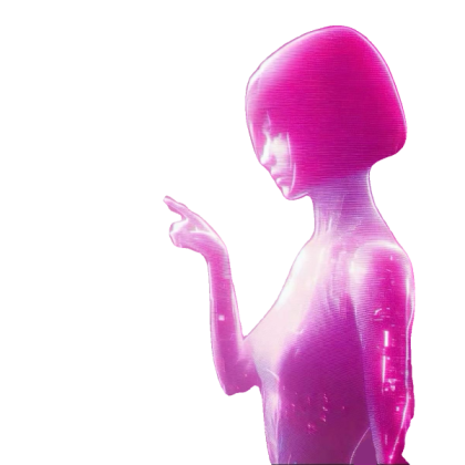 Pink hologram cyberpunk Roblox decal
