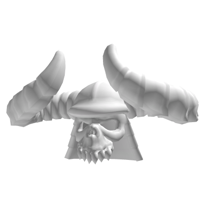Flaming White Horned Helmet | Addon Roblox item