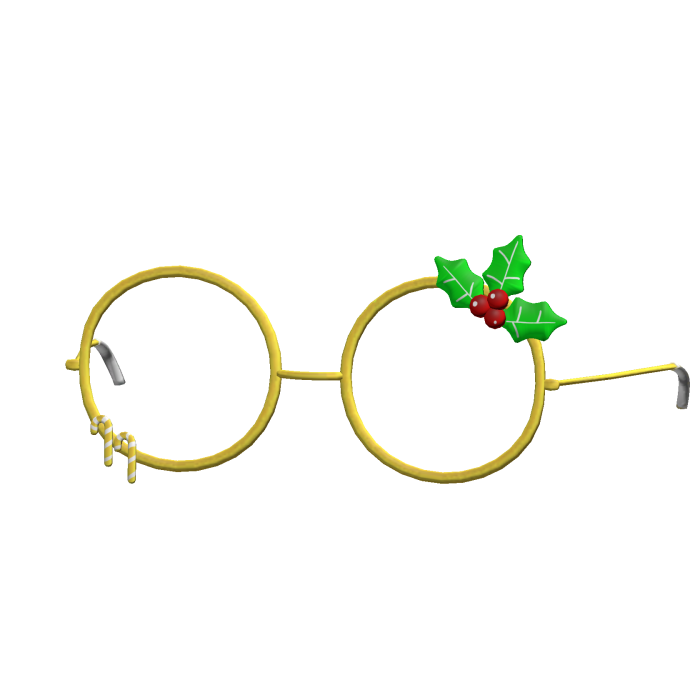 yellow christmas glasses