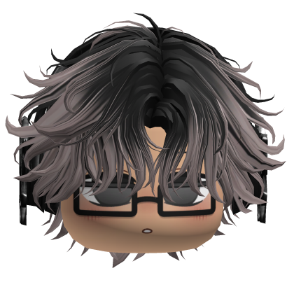 Black&Ash Emo Boy Hair W/ Headphones & Glasses Roblox item