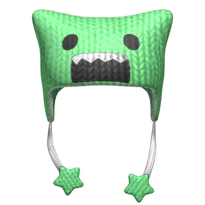 Scene Harajuku Knitted Domo Hat Green