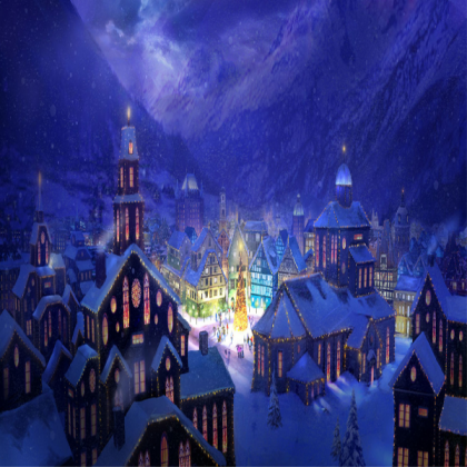 Christmas Village Painting Roblox decal