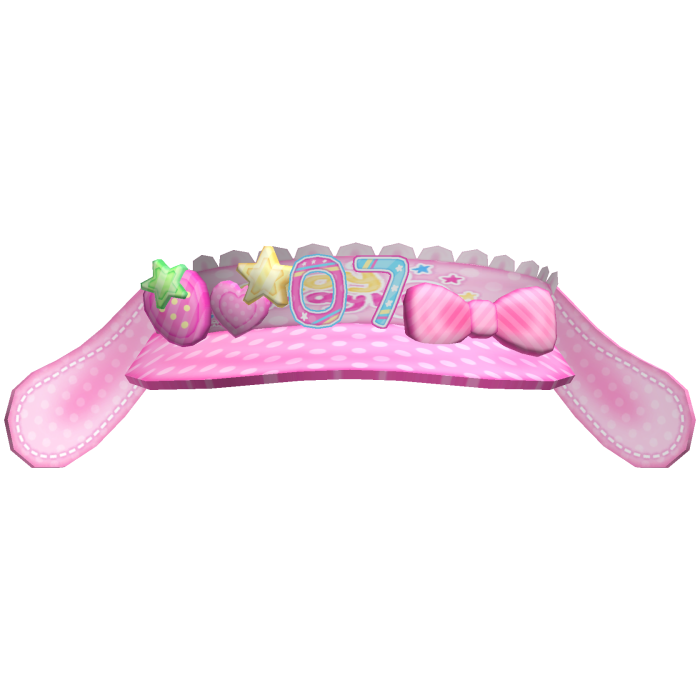 Cute Kawaii Pink Bunny Strawberry Tennis Visor Hat