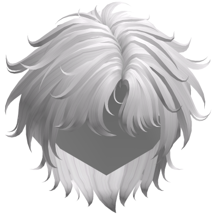 White Fluffy Messy Korean Idol Hair