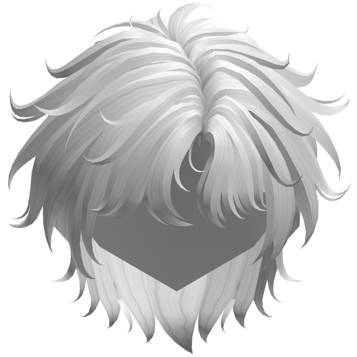White Fluffy Messy Korean Idol Hair