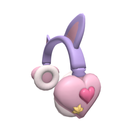 Starry Heart Kitty Headphones