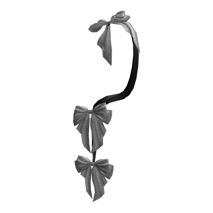 Long Ponytail W Bows [Silver Extension] Roblox item