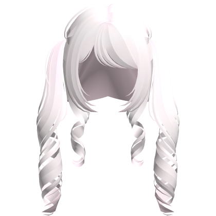 ♡ kawaii long curly pigtails in pink Roblox item