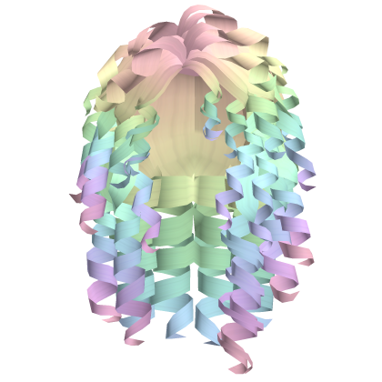 Cute Curly Hair (Pastel Rainbow) Roblox item