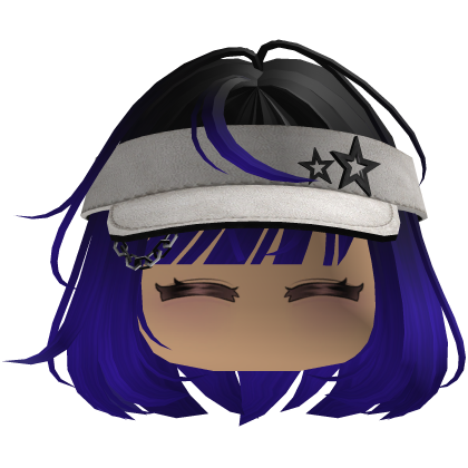 Cute emo y2k hair fluffy (purple)