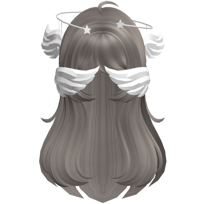 Ash Brown Angelic Hair W Halo Roblox item