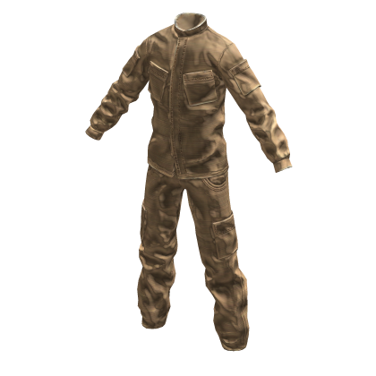 Beige Work Uniform Coverall Jumpsuit