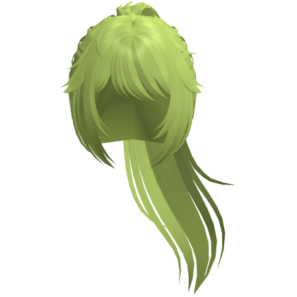 cute anime ayano yandere ponytail in green Roblox item