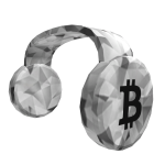 White Sparkle Time Bitcoin Headphones