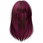long messy wispy hair with frames berry pink