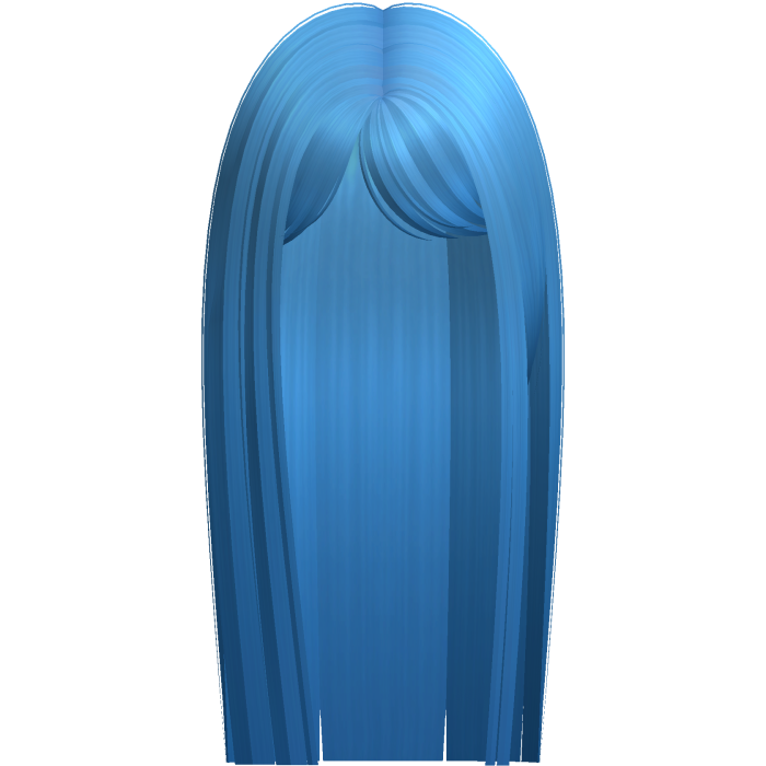 Sleek Popular Long Straight Hair (Blue)